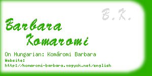 barbara komaromi business card