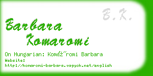 barbara komaromi business card